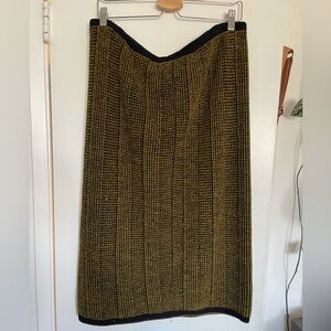 Vintage knit color block skirt